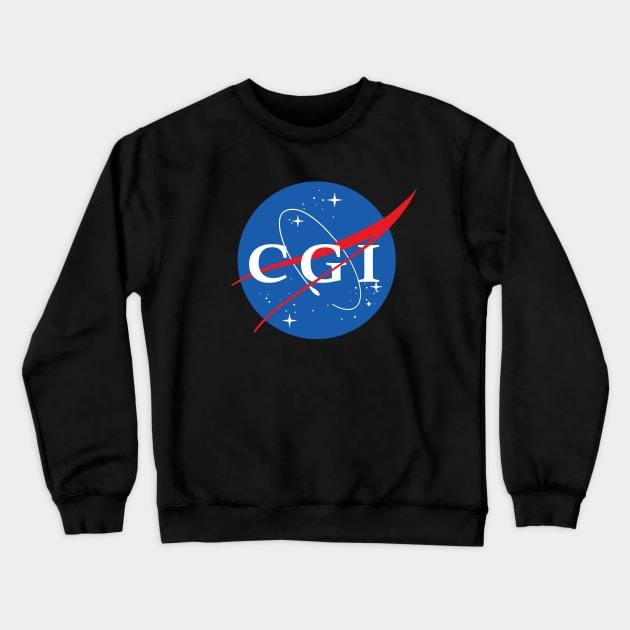 Nasa CGI Logo Crewneck Sweatshirt by Nerd_art